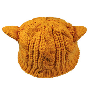 hand made 3d cute knitted cat ear beanie for winter