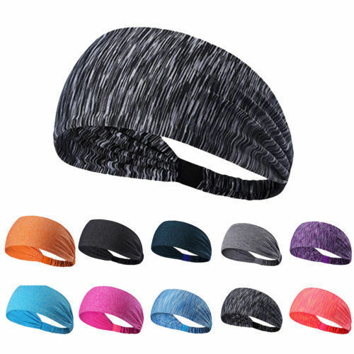 men women sweat sweatband headband yoga gym running stretch sports head band random color