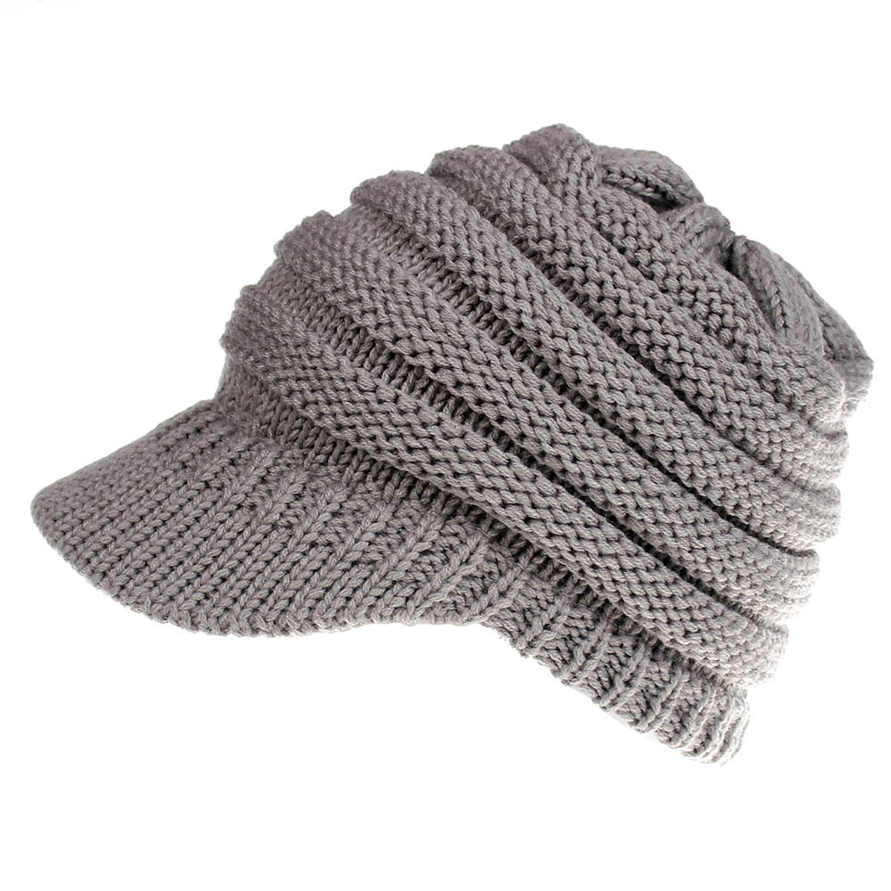 women ponytail beanies autumn winter hats female soft knitting caps warm ladies skullies