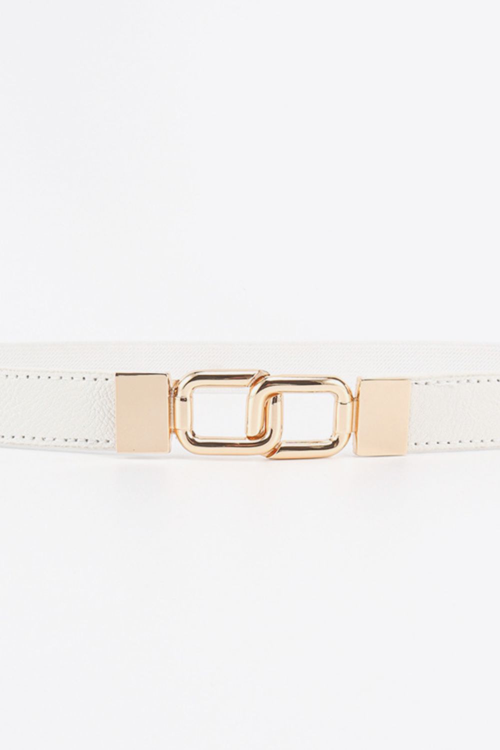 geometric double buckle elastic belt