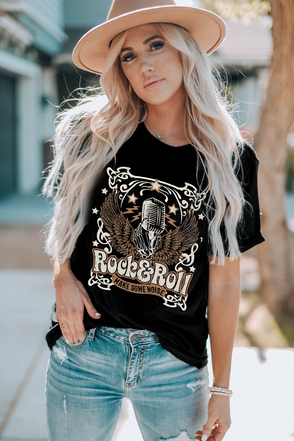 slogan graphic short sleeve t-shirt