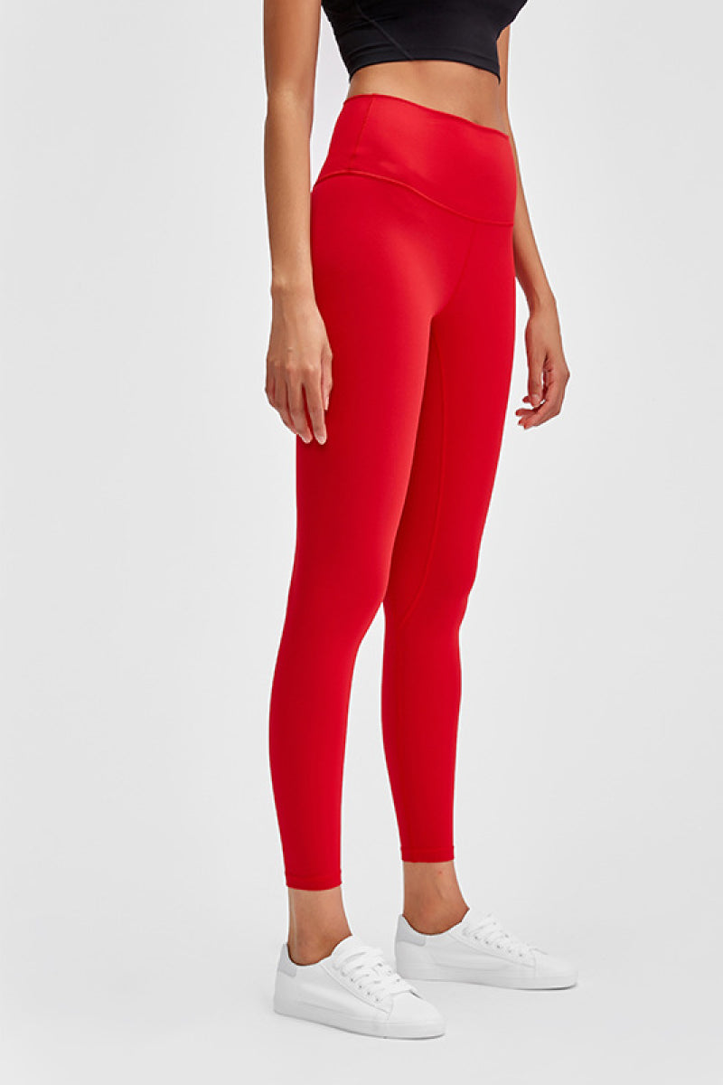 wide seamless band waist sports leggings