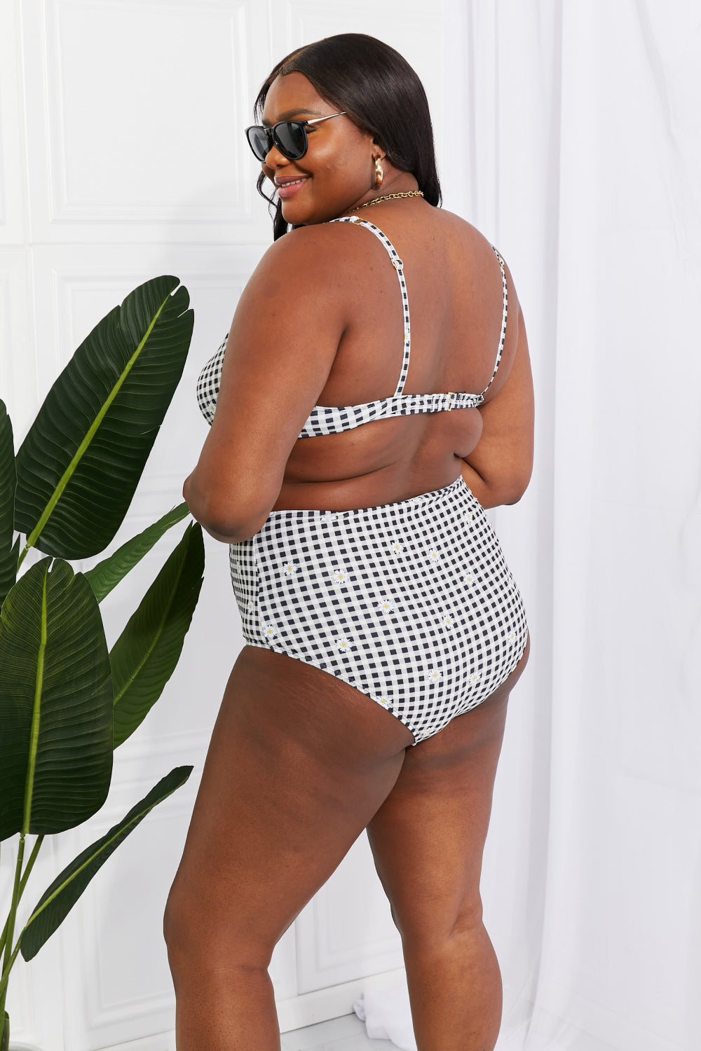 marina west swim take a dip twist high-rise bikini in black