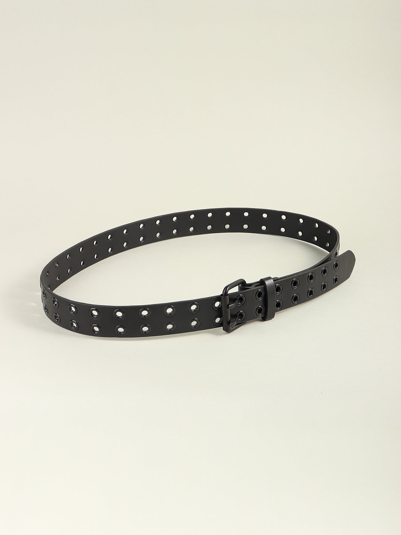 grommet pu leather belt