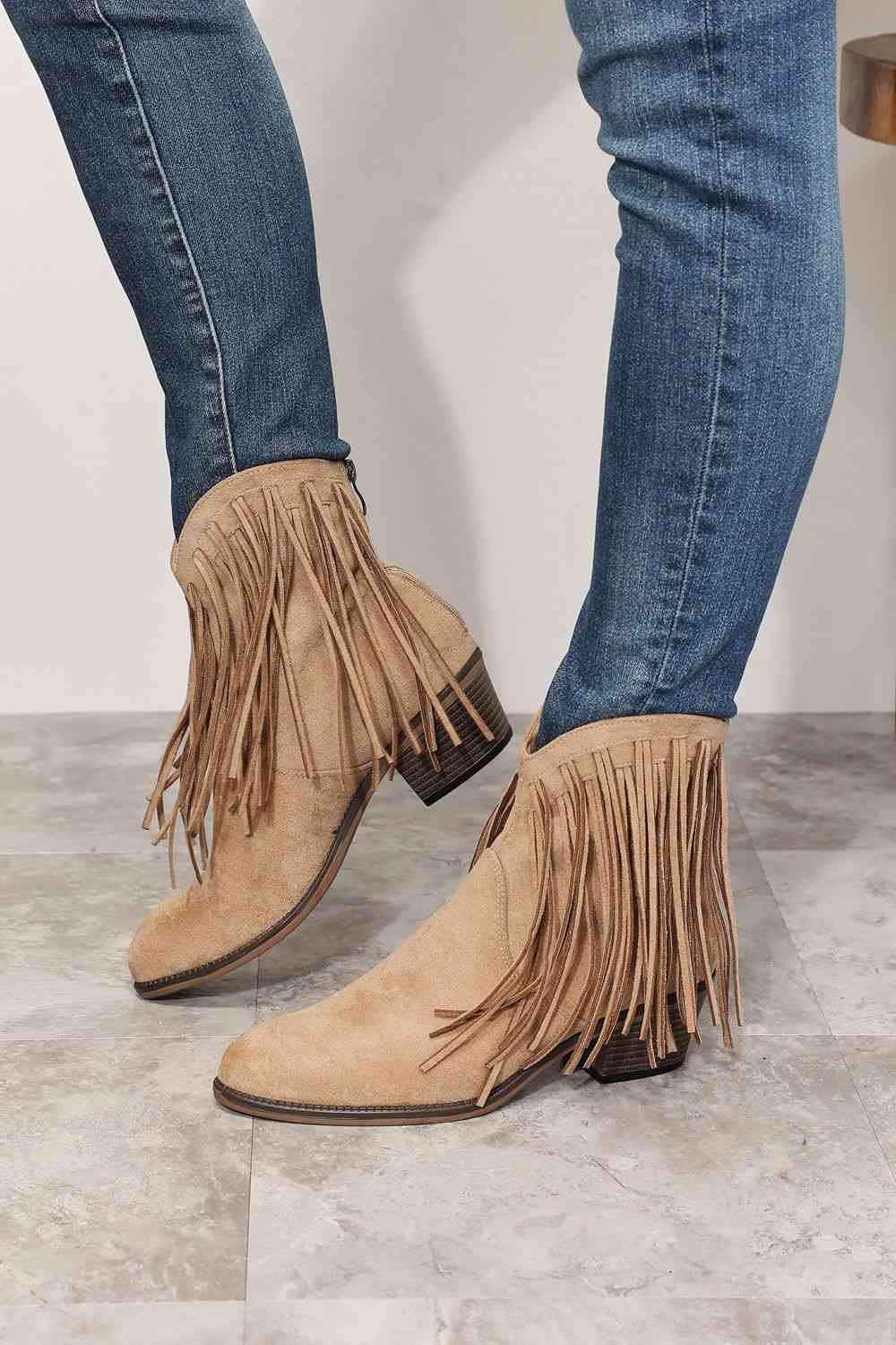 legend women's fringe cowboy western ankle boots