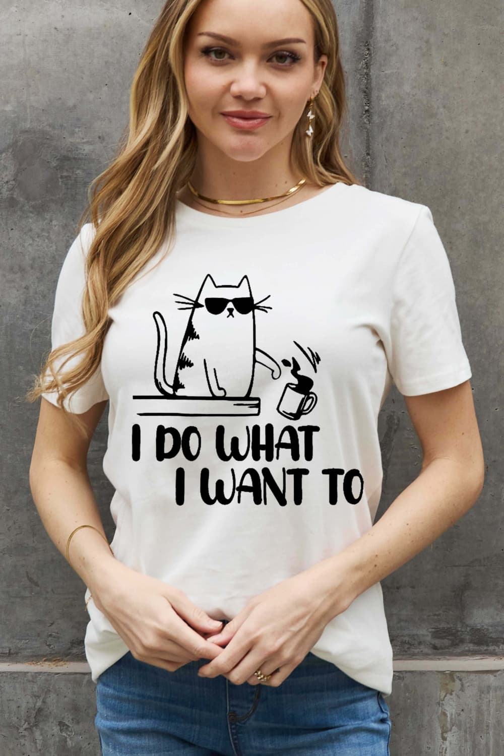 simply love full size i do what i want to graphic cotton tee