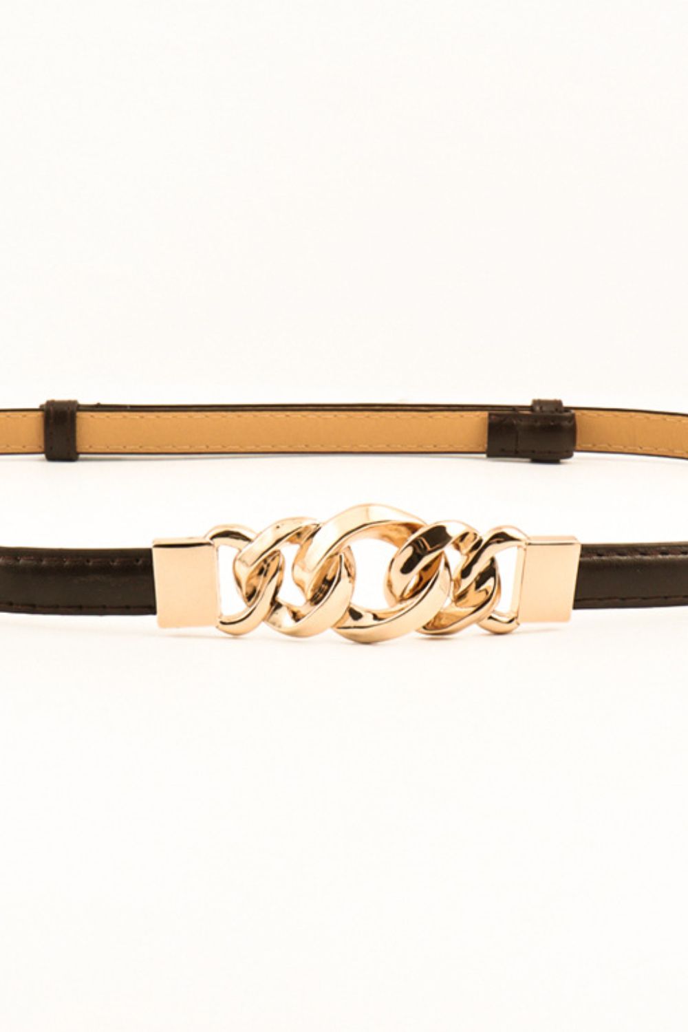 pu skinny belt