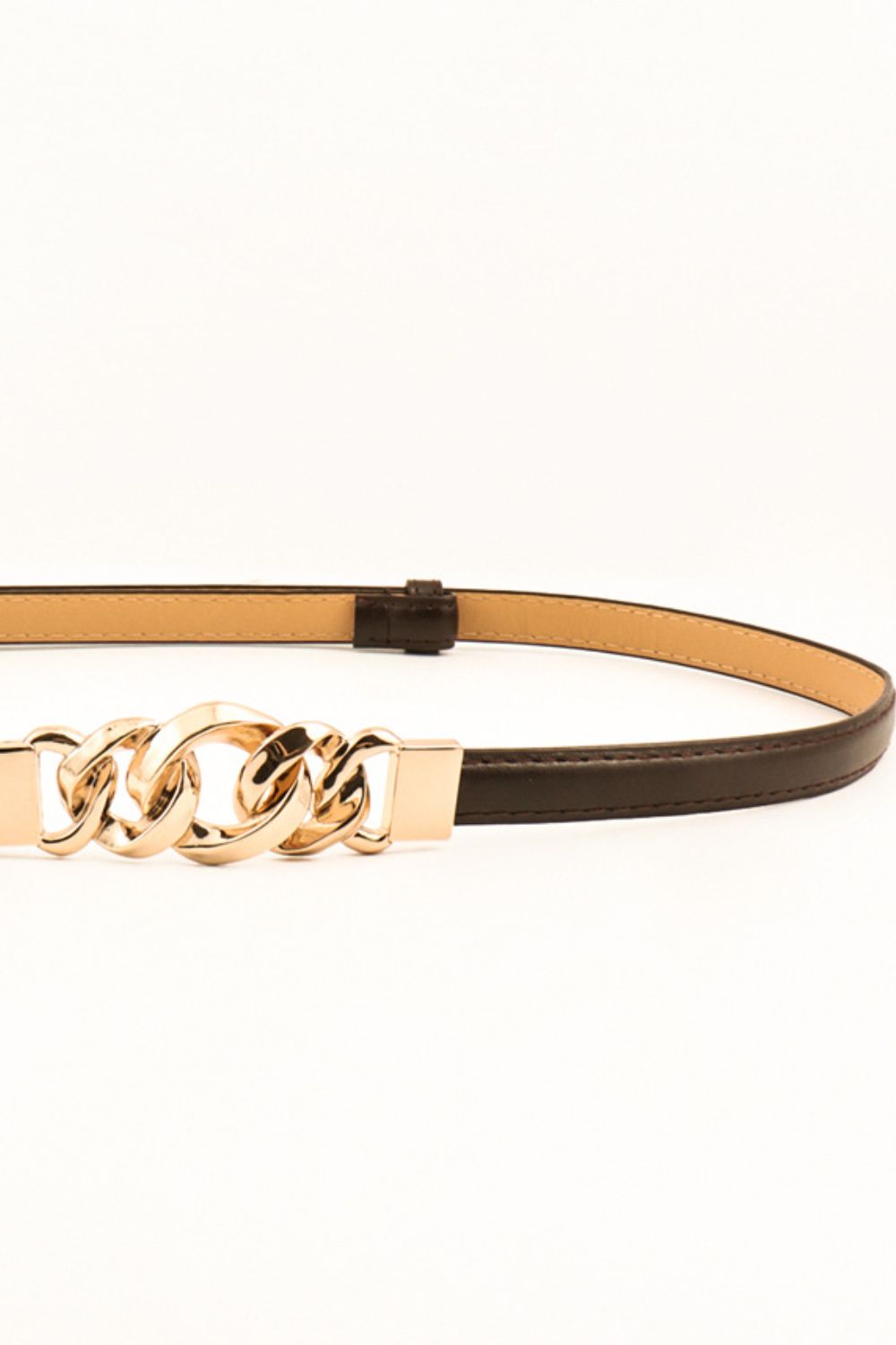 pu skinny belt