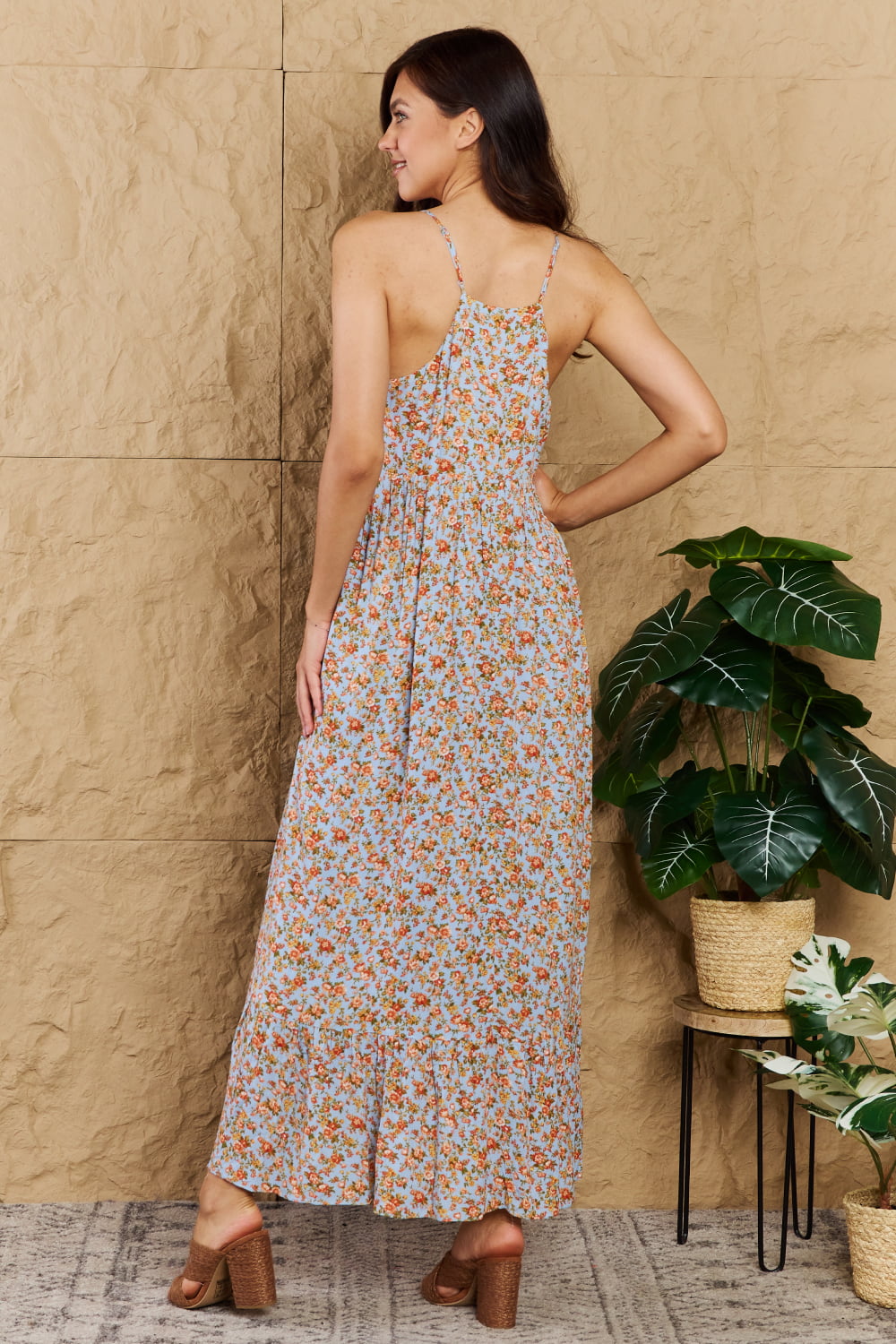 heyson take your chances full size floral halter neck maxi dress