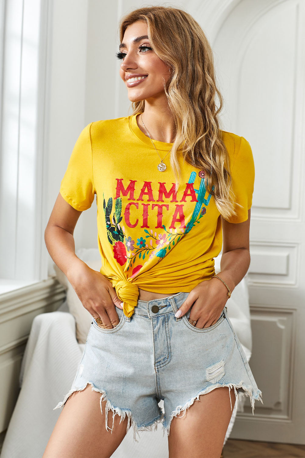 mamacita graphic round neck tee