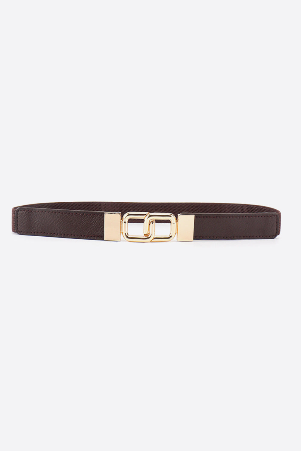 geometric double buckle elastic belt