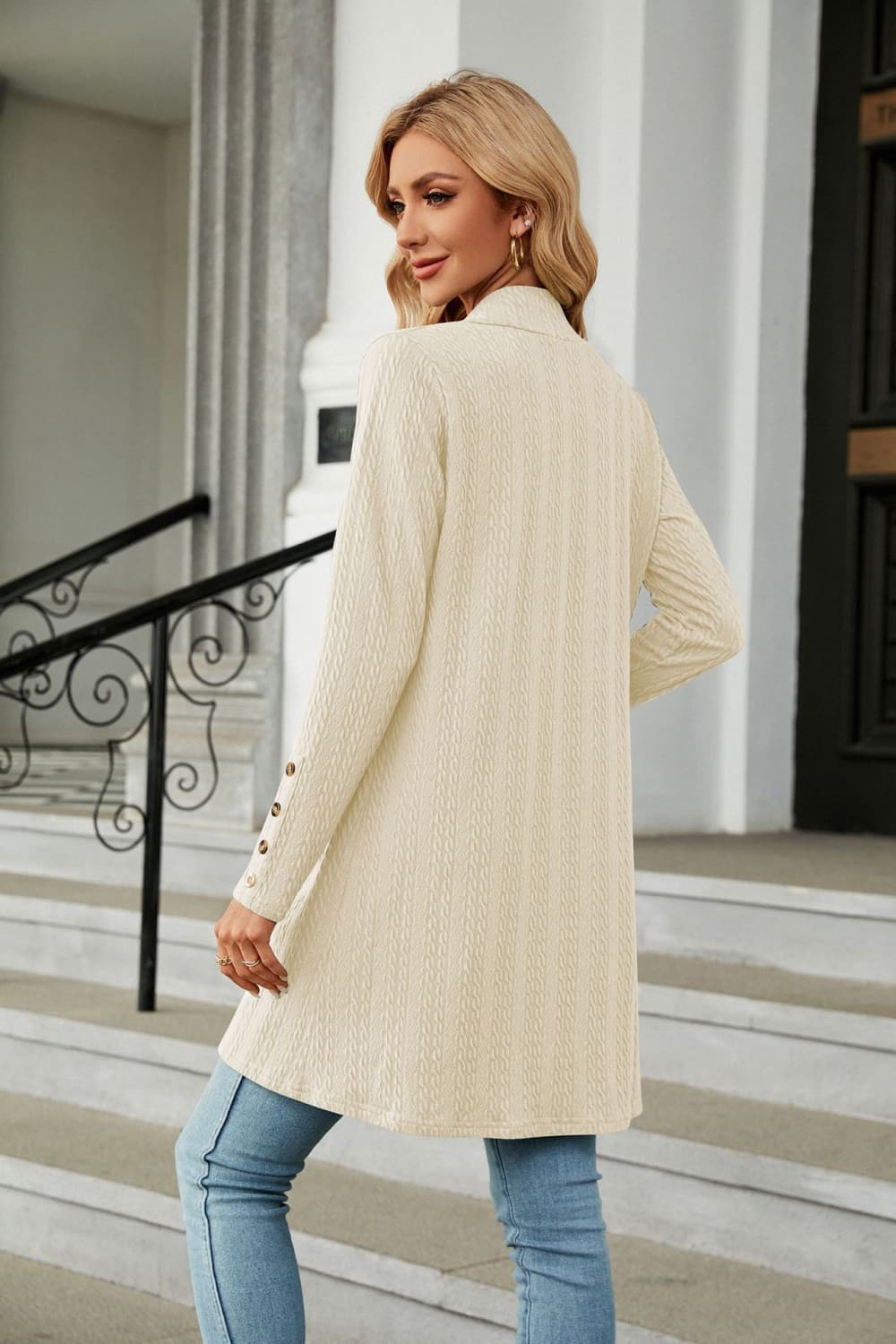 long sleeve open front cardigan