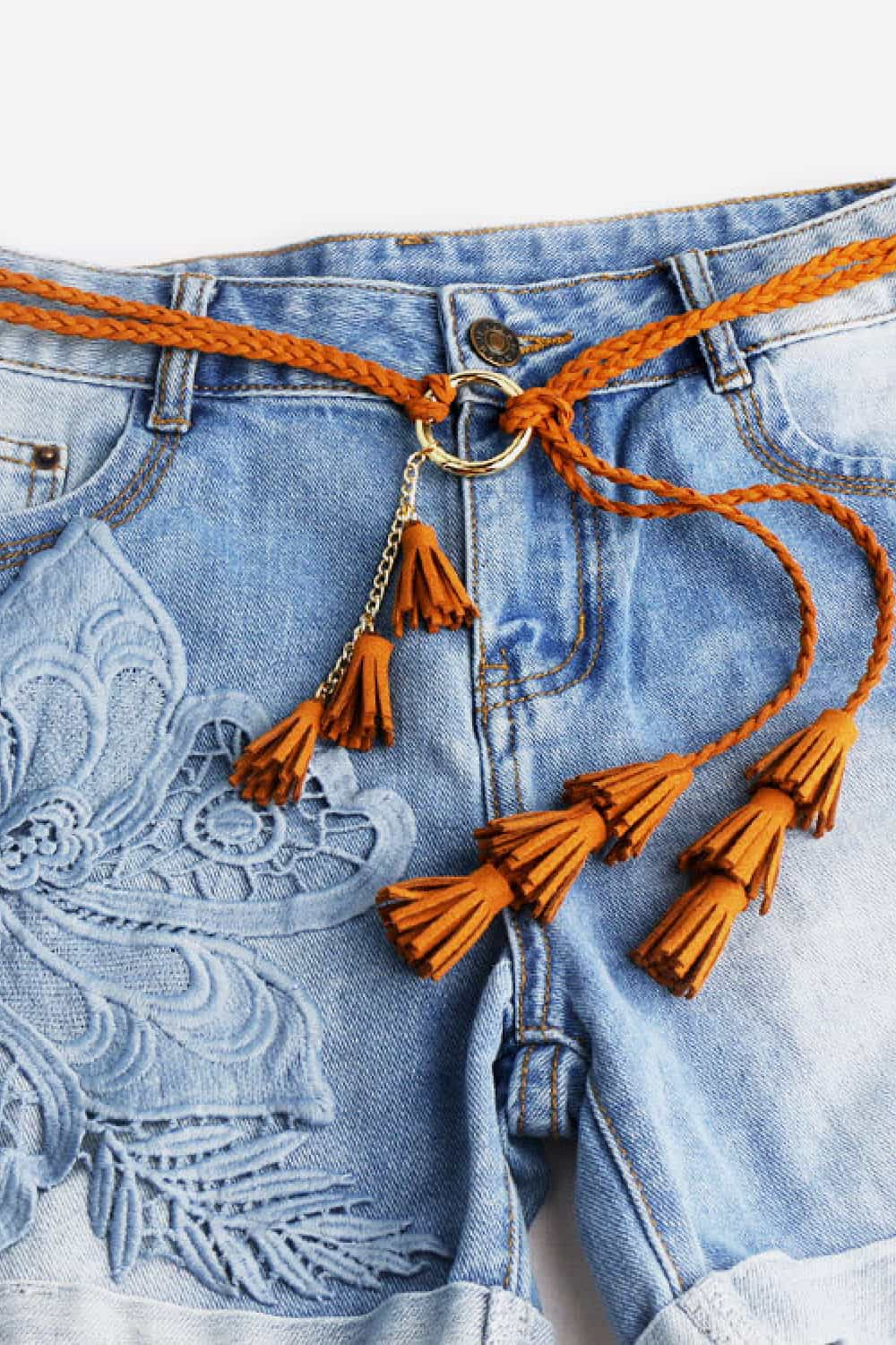 braid belt with tassels