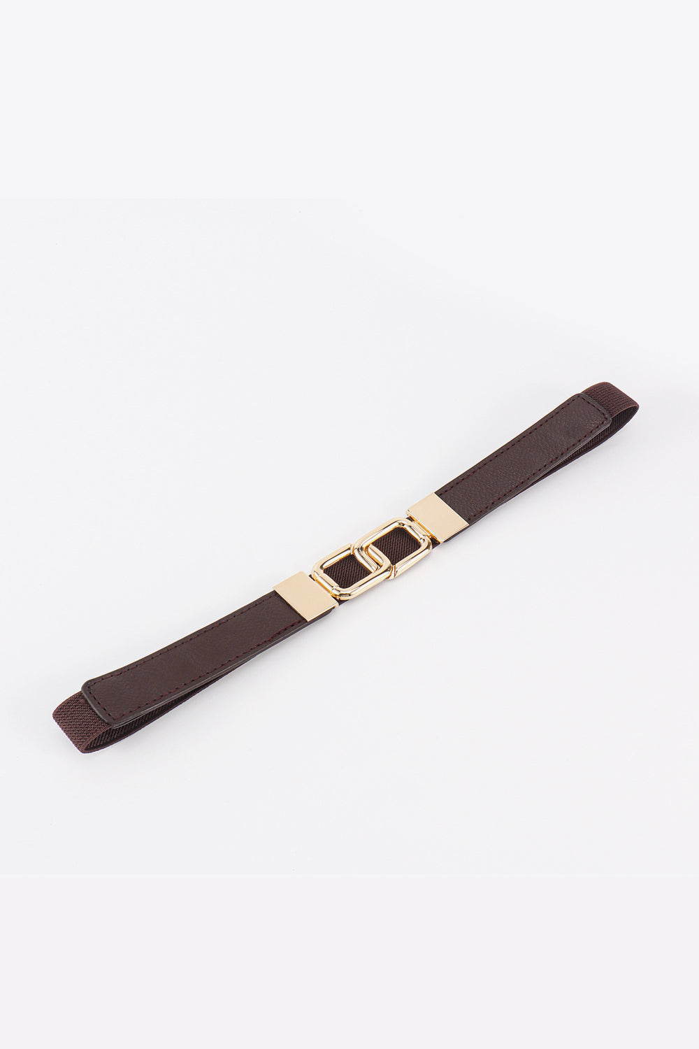 geometric double buckle elastic belt