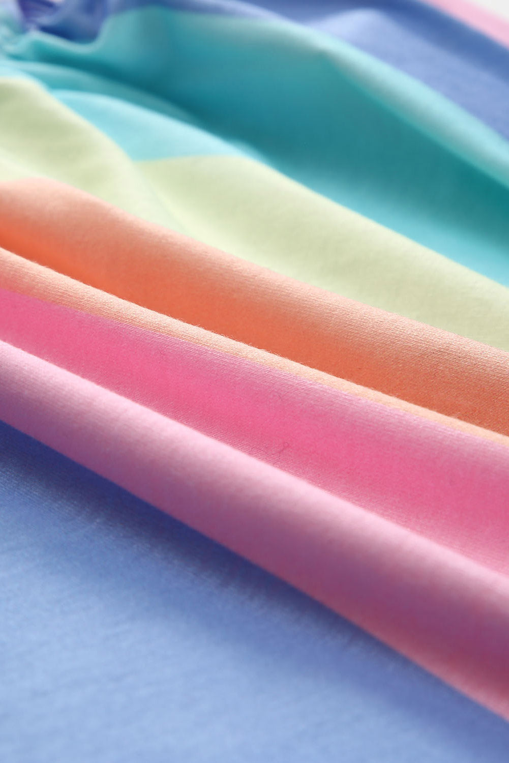 striped tie shoulder frill trim tank