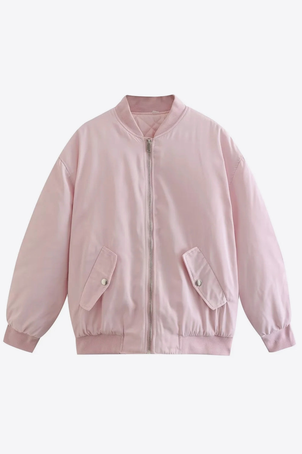 baseball collar zip-up jacket