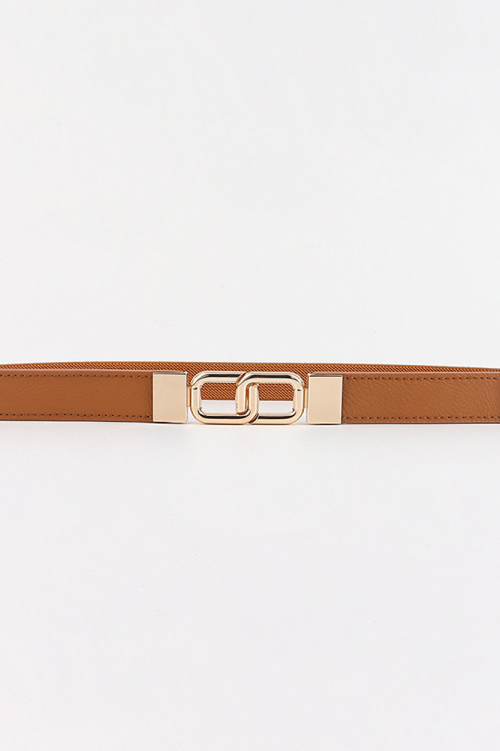 geometric double buckle elastic belt