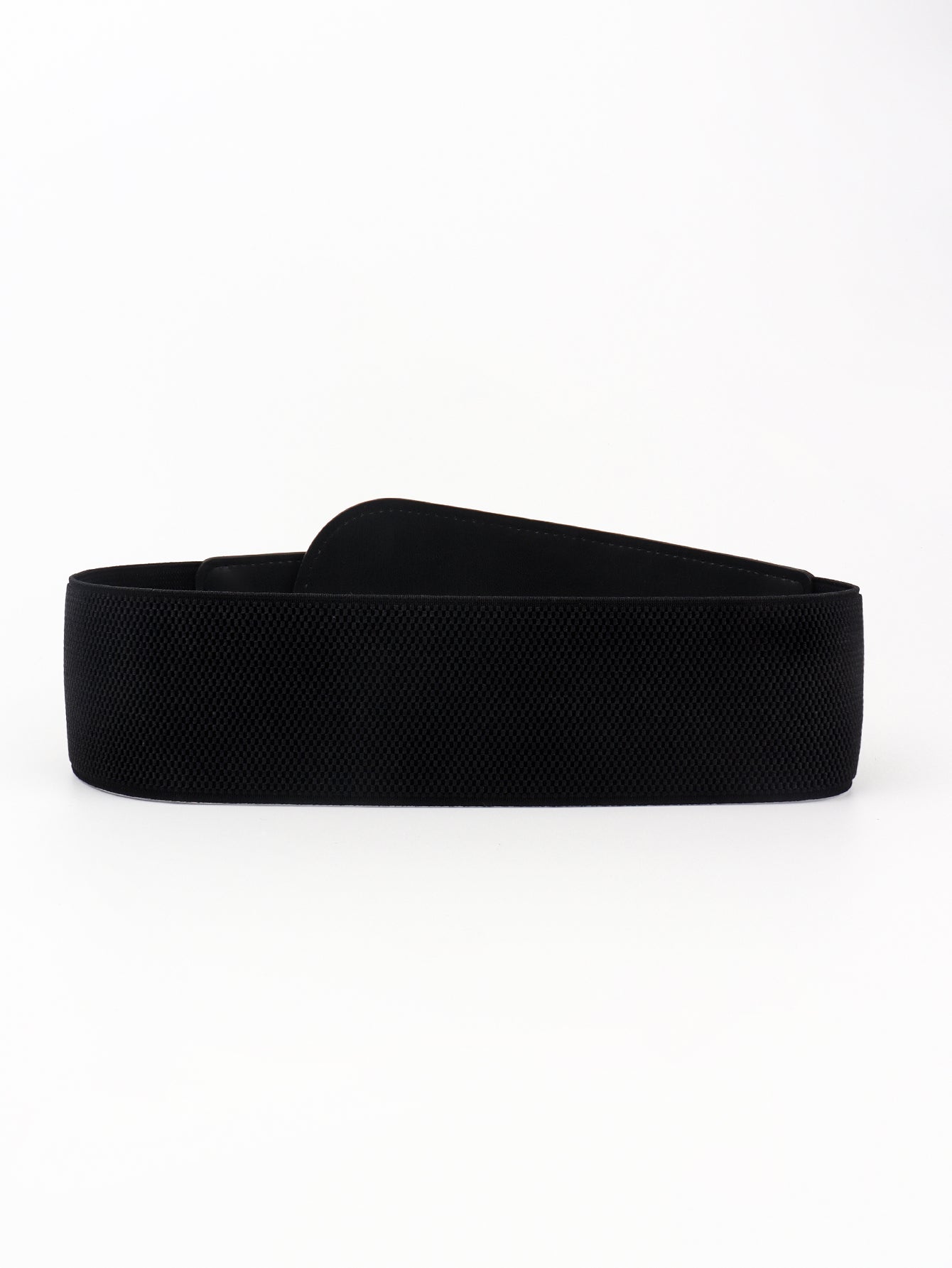 pu elastic wide belt with alloy buckle