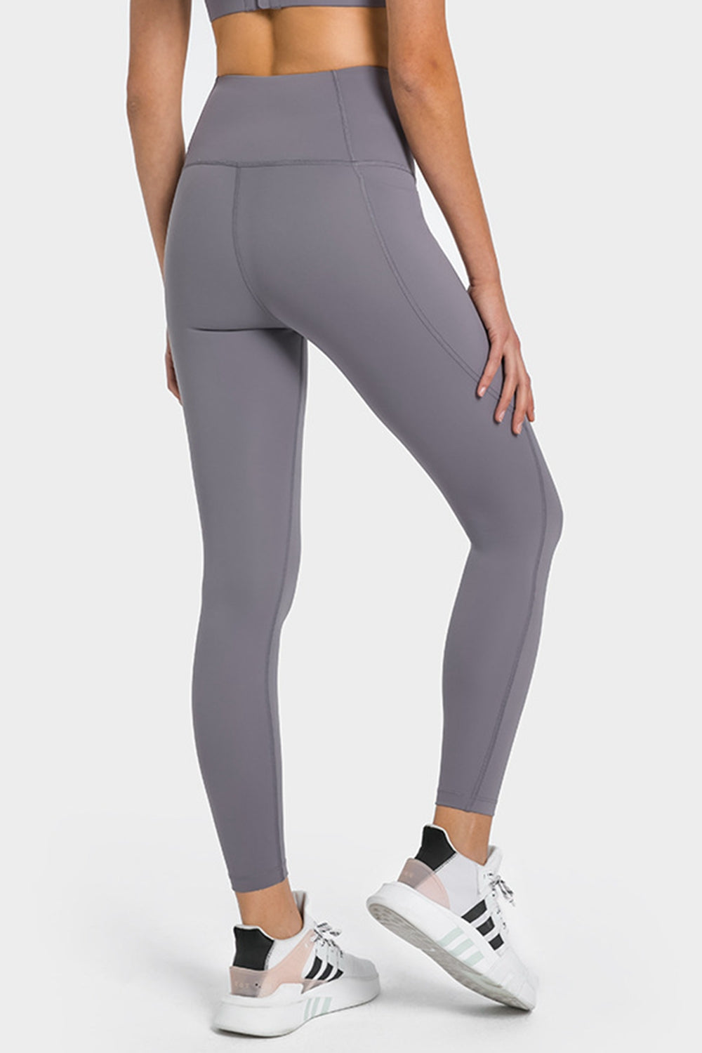 high waist ankle-length yoga leggings with pockets