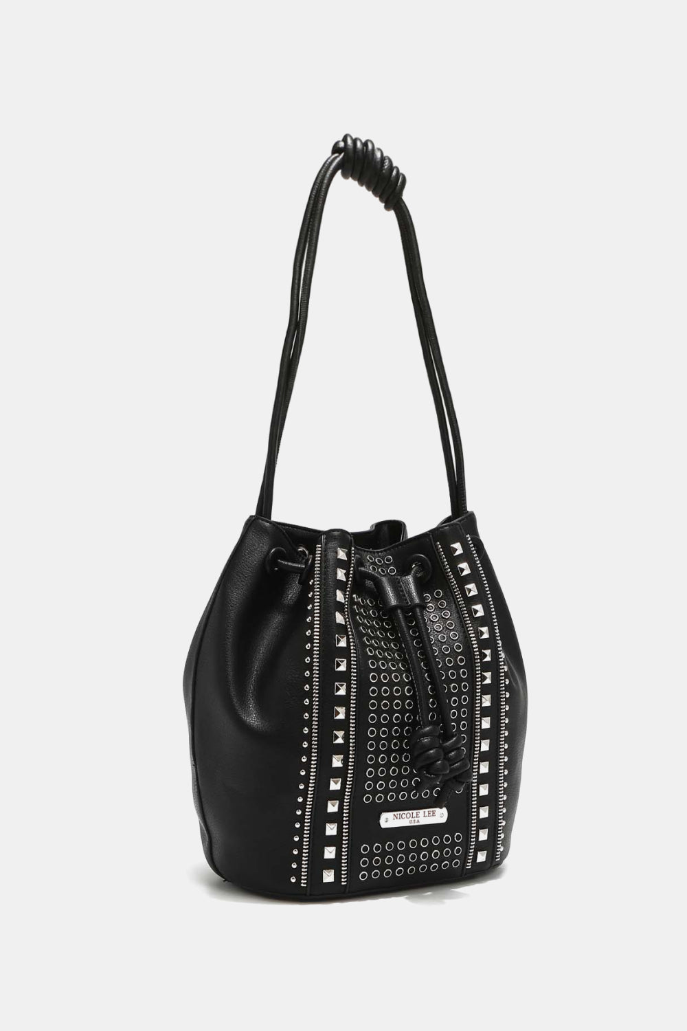 nicole lee usa amy studded bucket bag