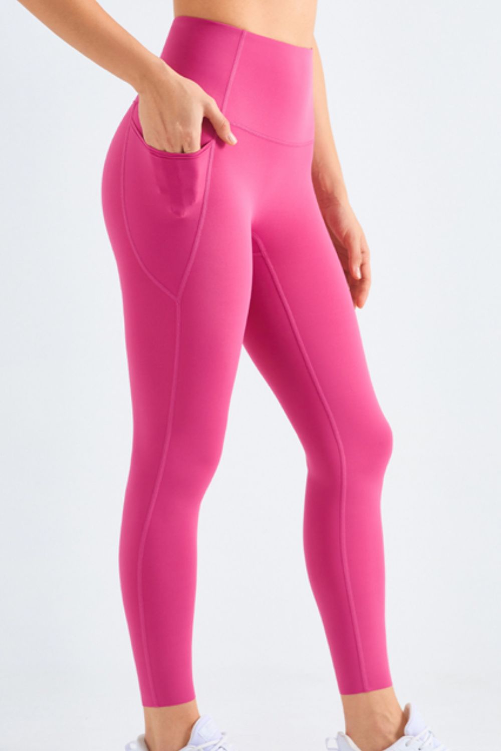 highly stretchy elastic waistband pocket yoga leggings