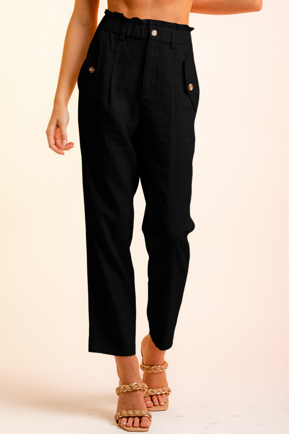 side button long pants