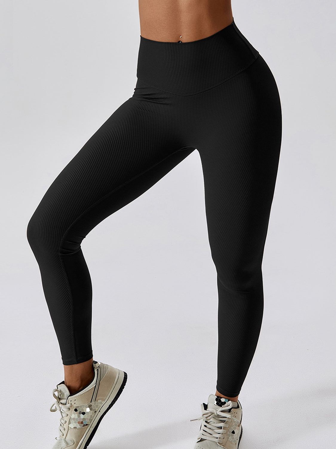 wide waistband slim fit sports pants