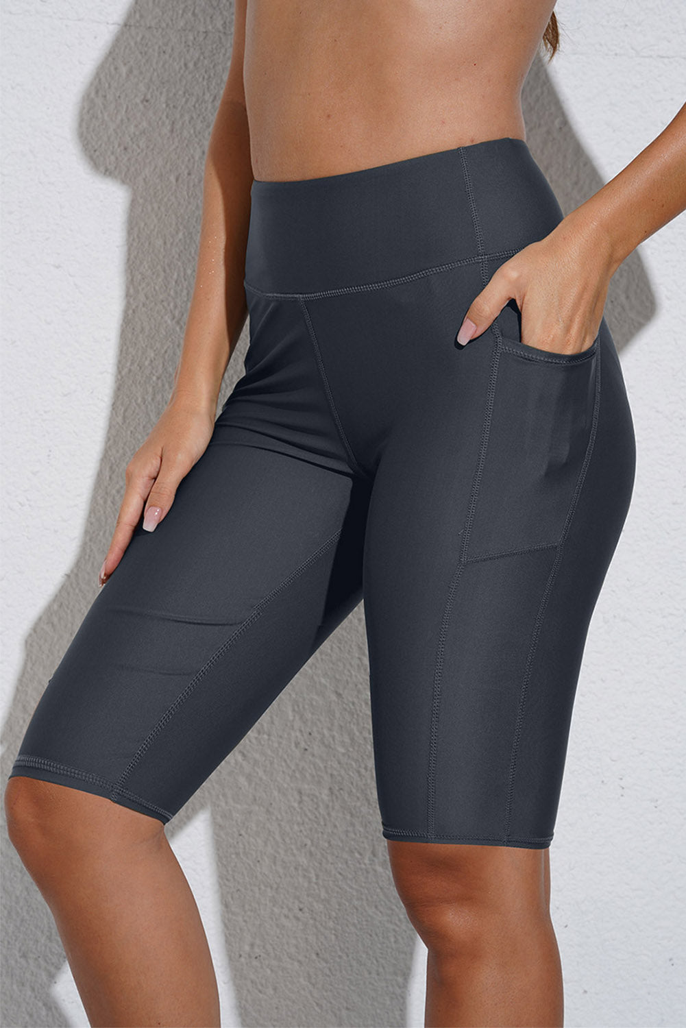 full size swim biker shorts with pockets