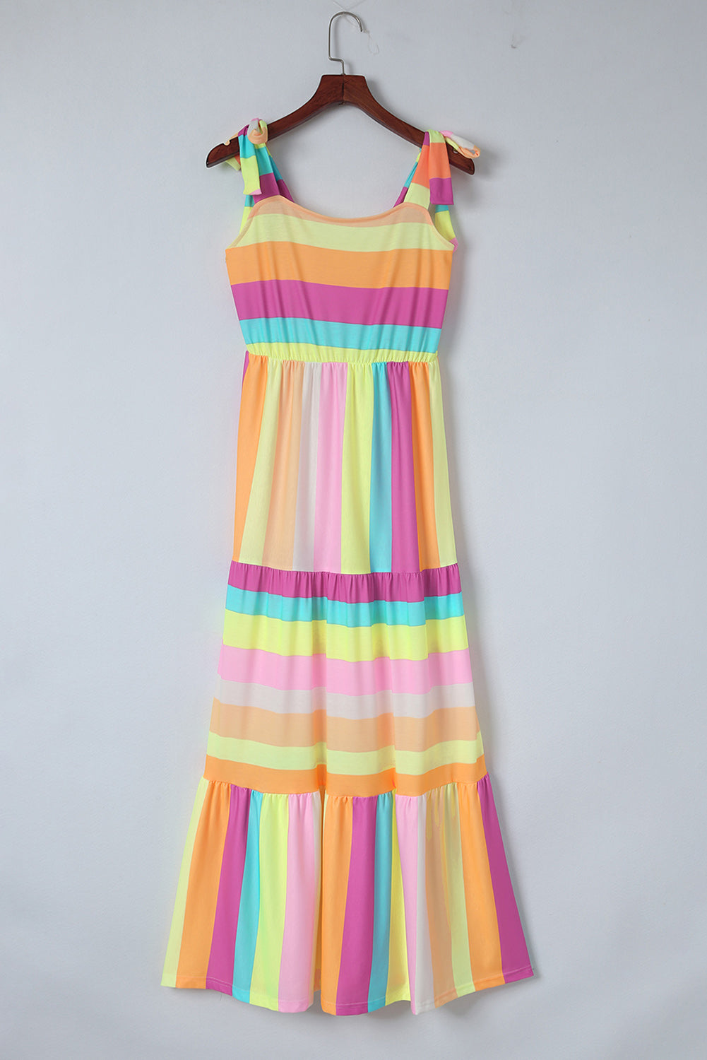 striped sleeveless maxi dress