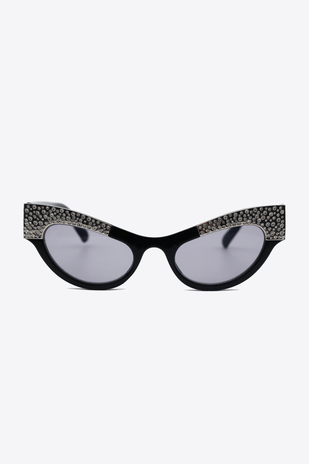 uv400 rhinestone trim cat-eye sunglasses