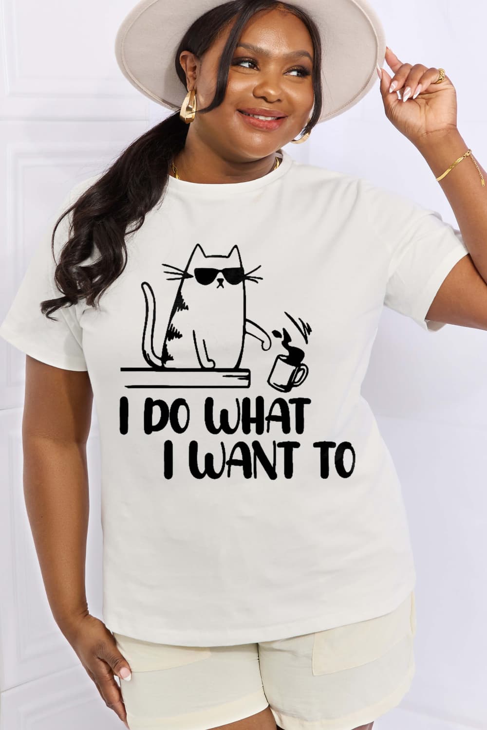 simply love full size i do what i want to graphic cotton tee