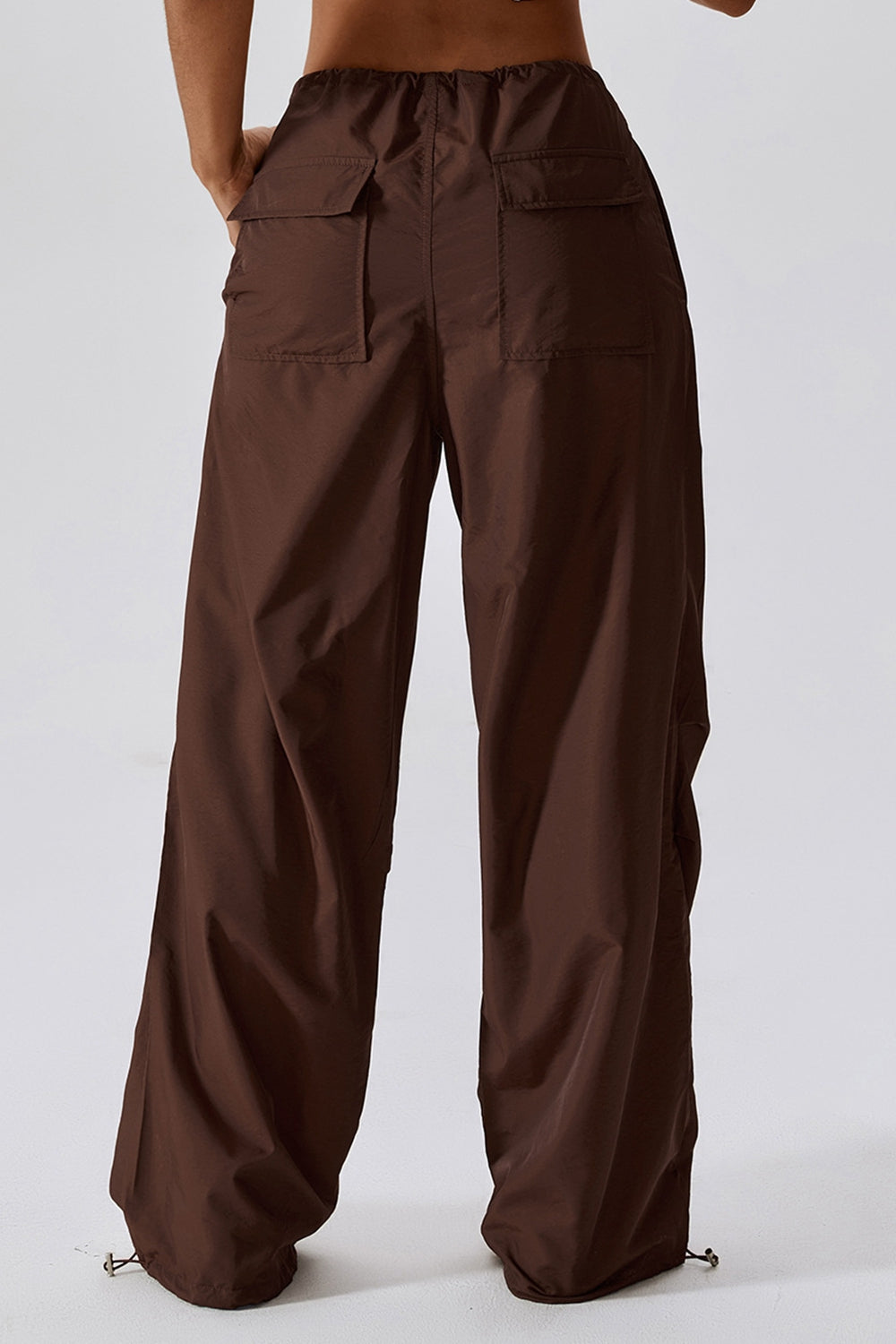 long loose fit pocketed sports pants