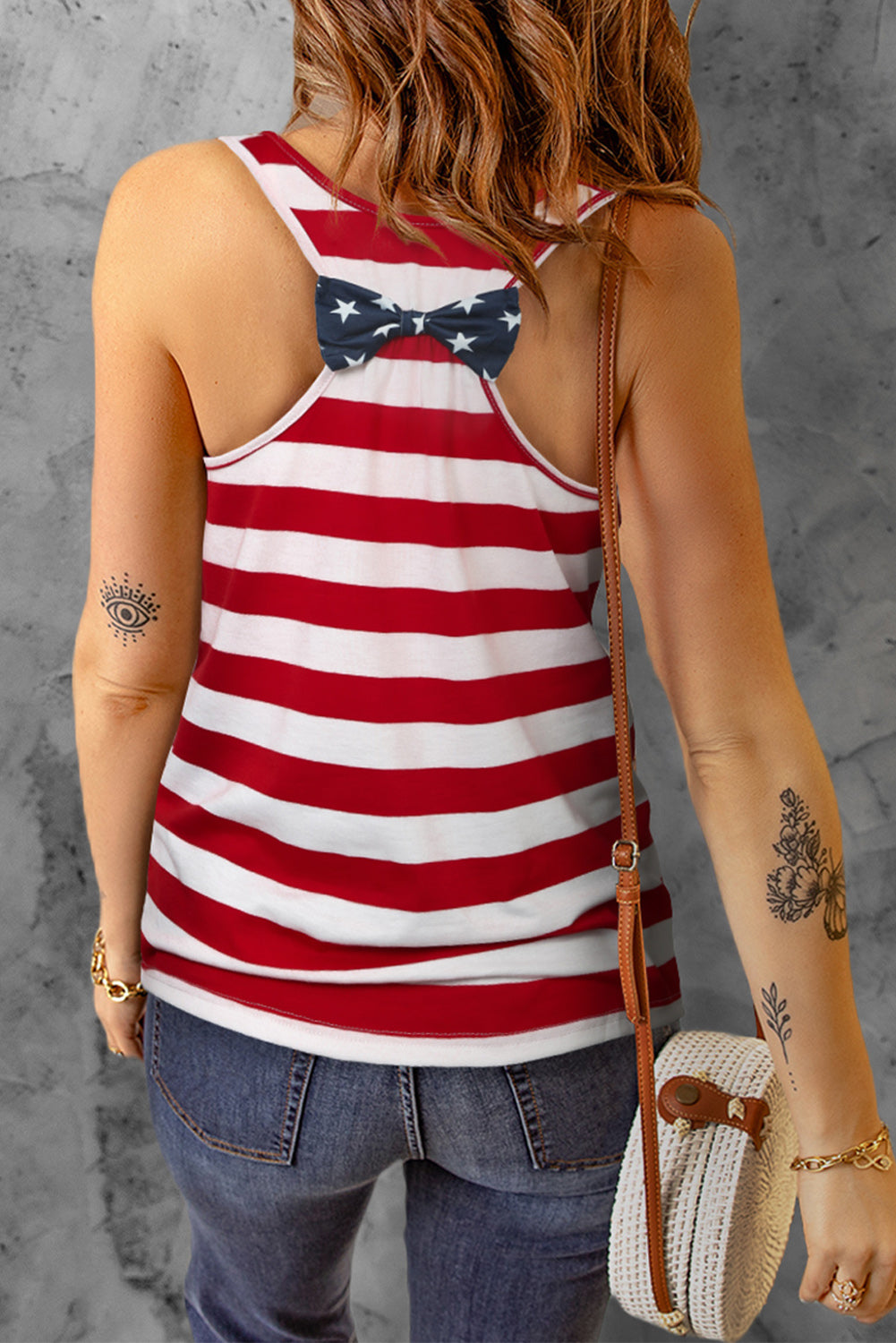 star and stripe scoop neck tank
