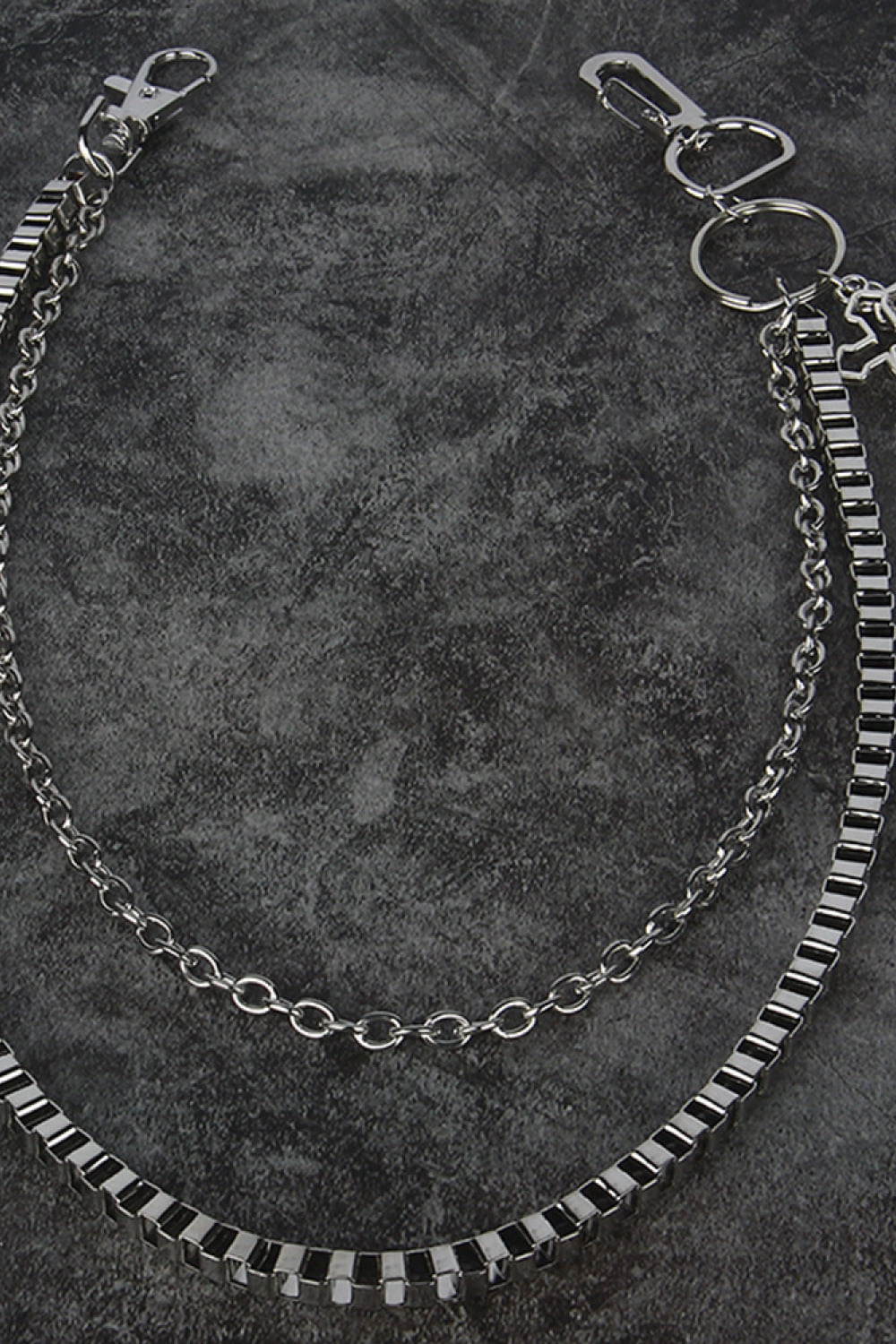 double-layered cross waist chain