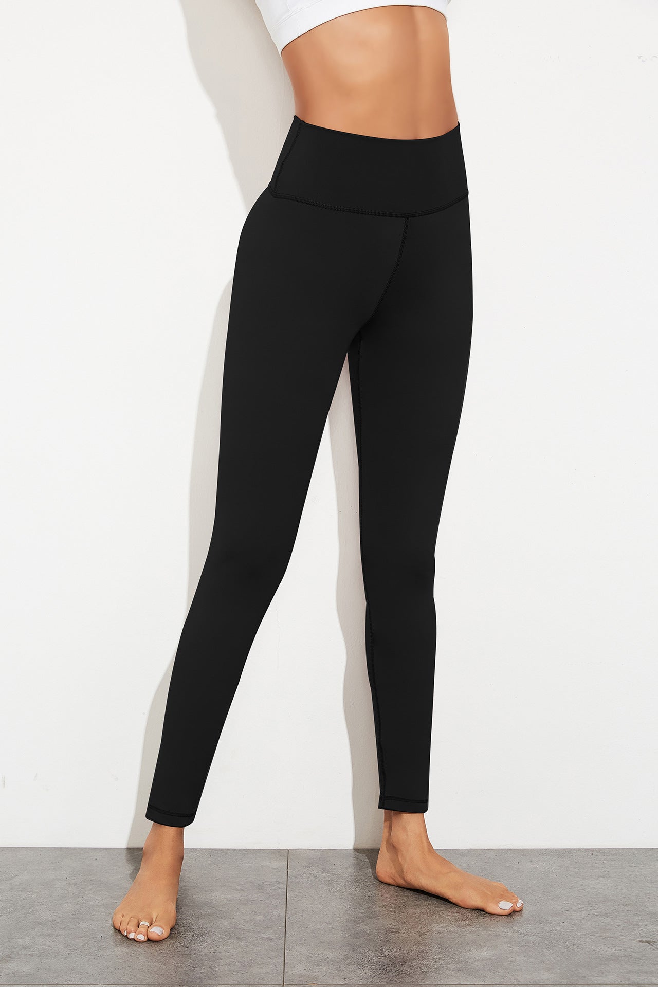 exposed seam high waist yoga leggings