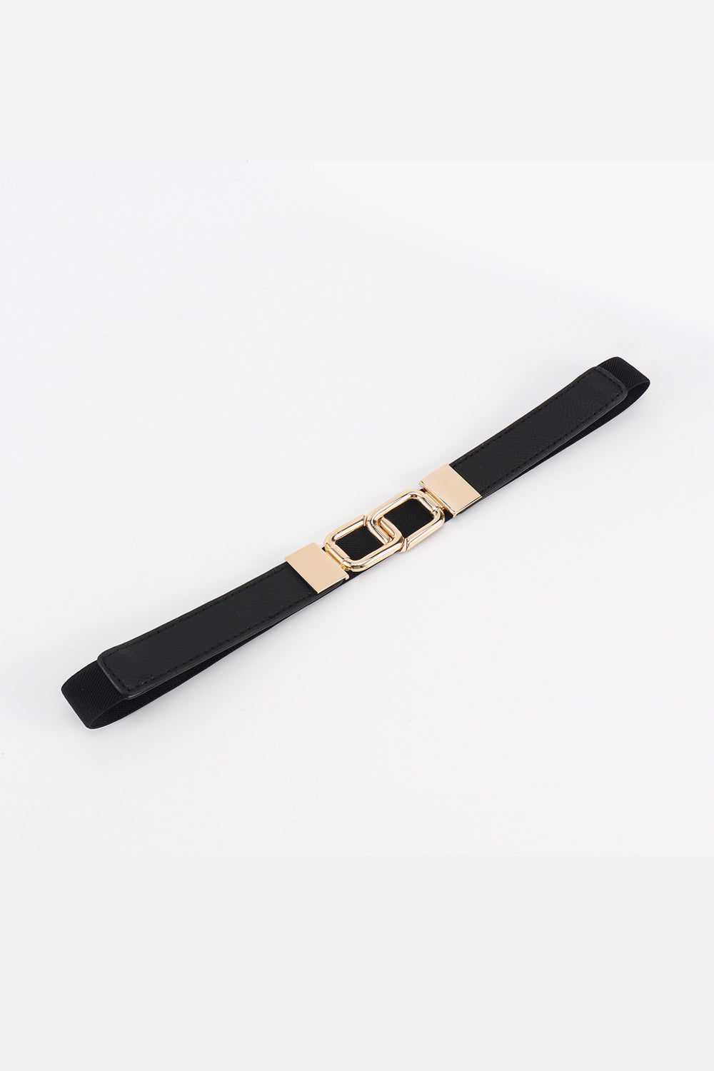 geometric double buckle elastic belt