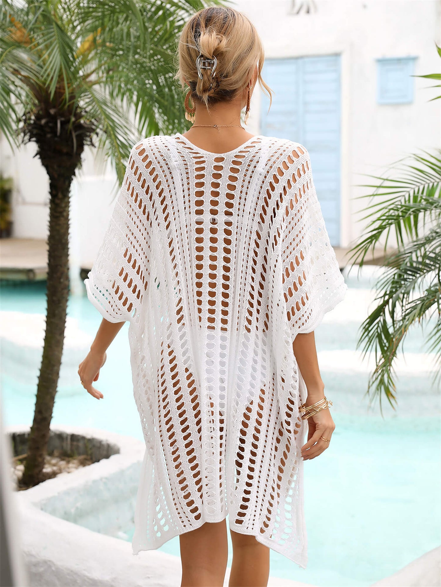 side slit dolman sleeve cover-up