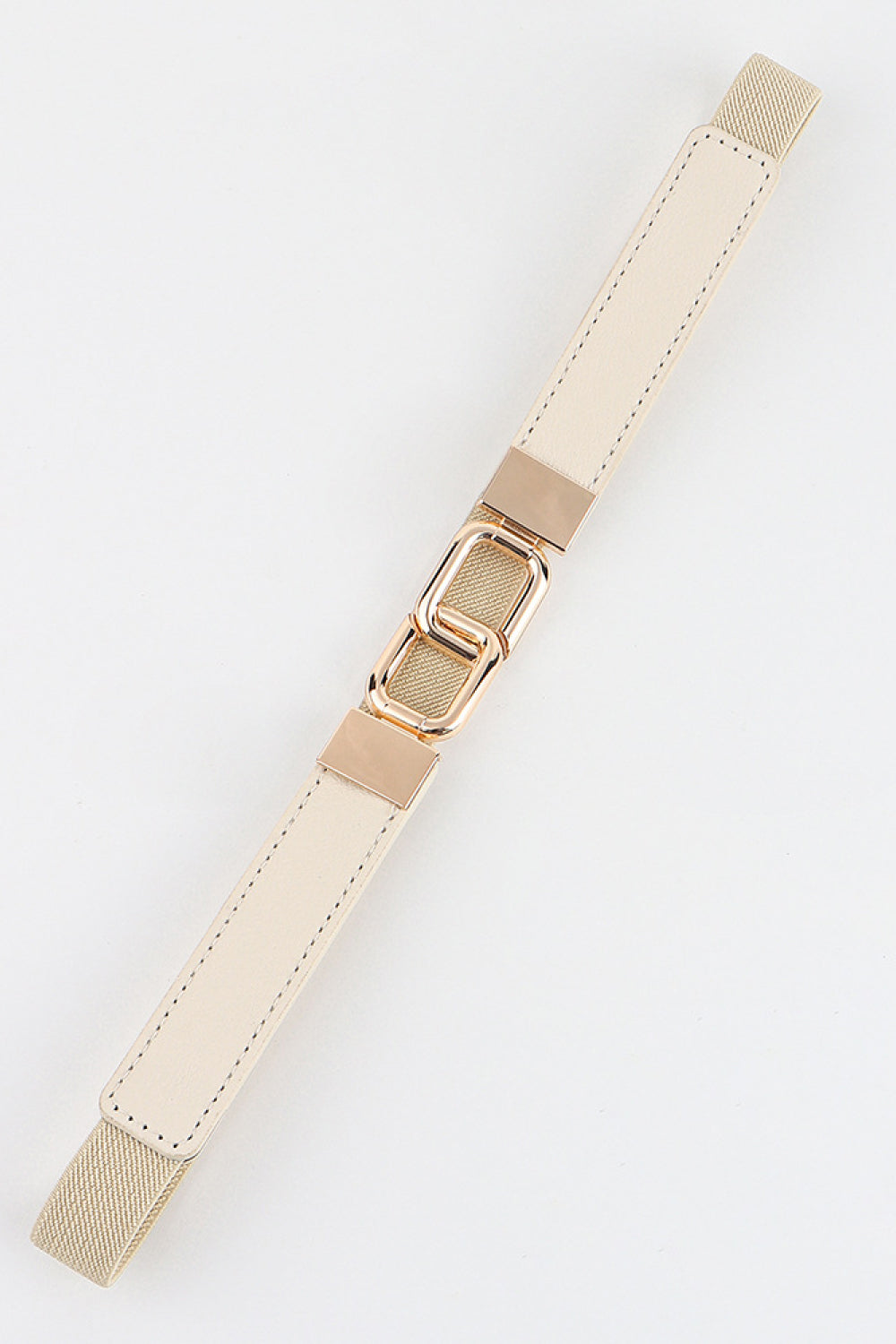 geometric double buckle elastic belt