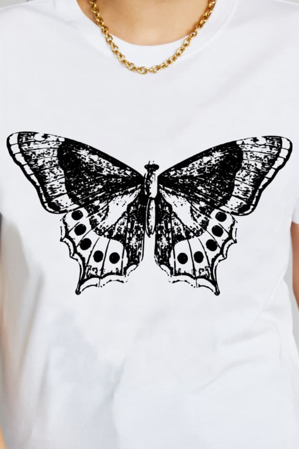 simply love full size butterfly graphic cotton t-shirt