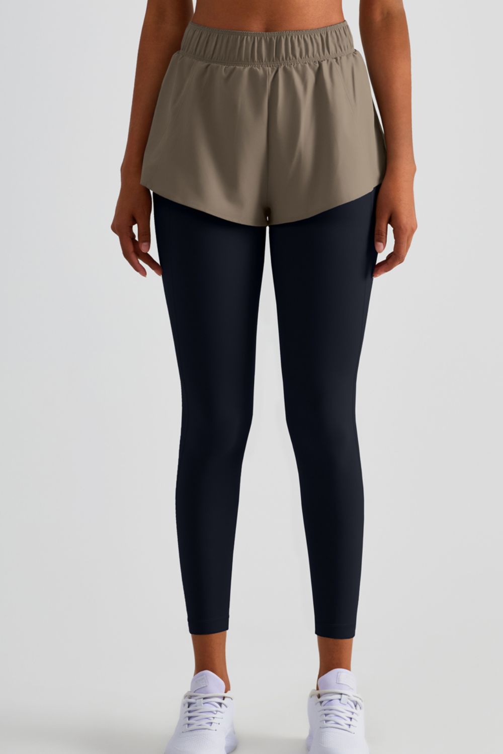 elastic waist sports leggings