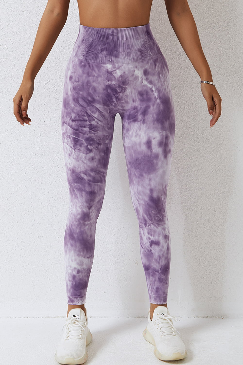 high waist tie-dye long sports pants