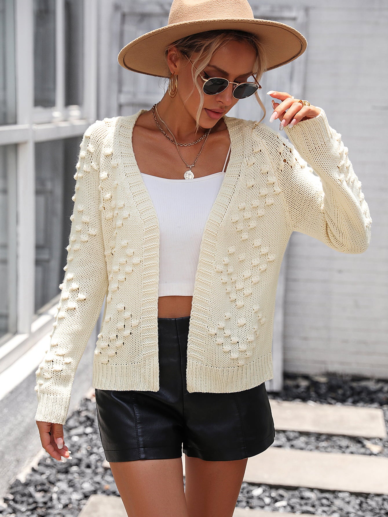 open front long sleeve cardigan