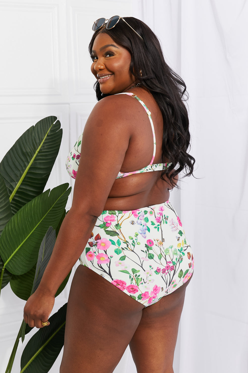 marina west swim take a dip twist high-rise bikini in cream