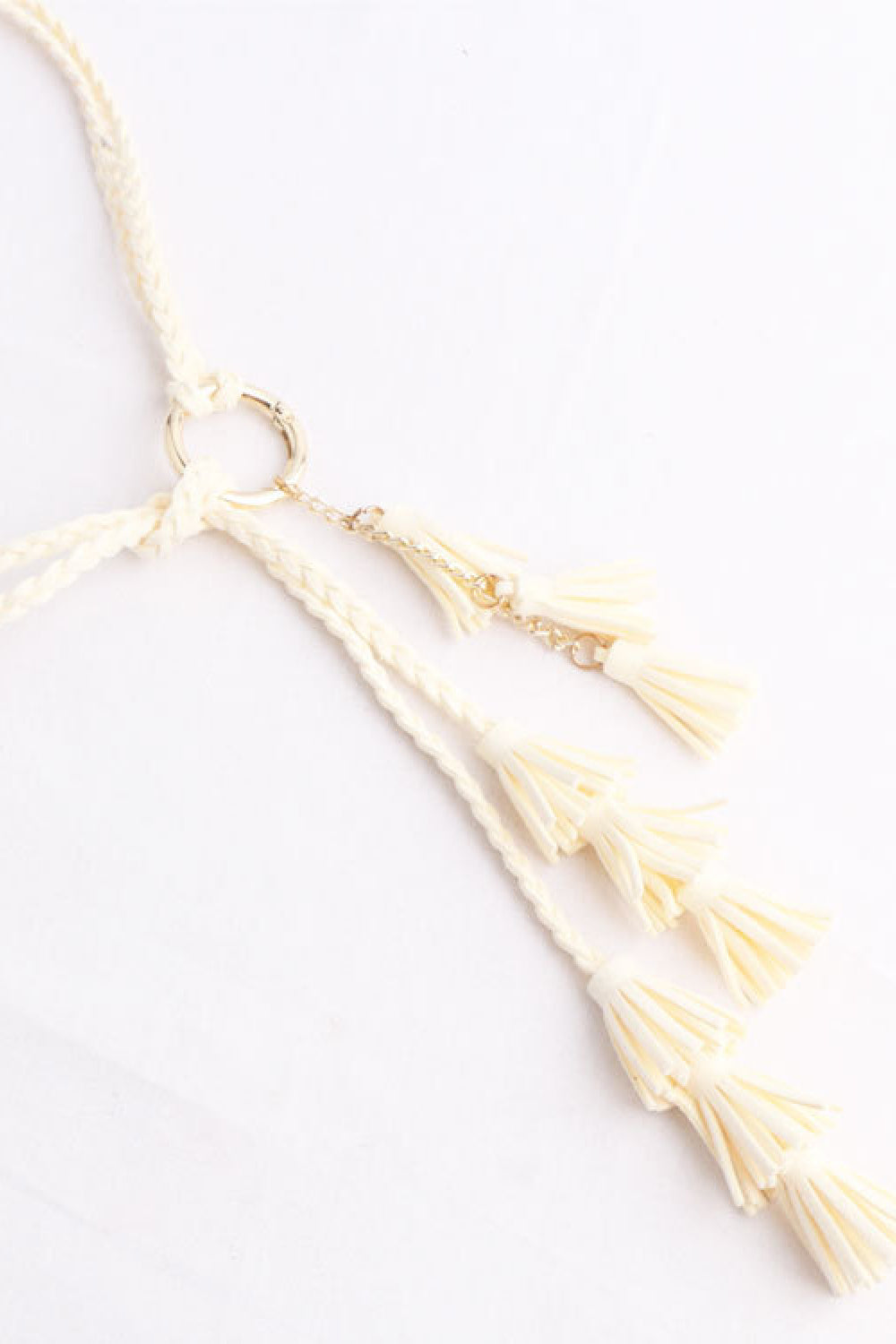 braid belt with tassels