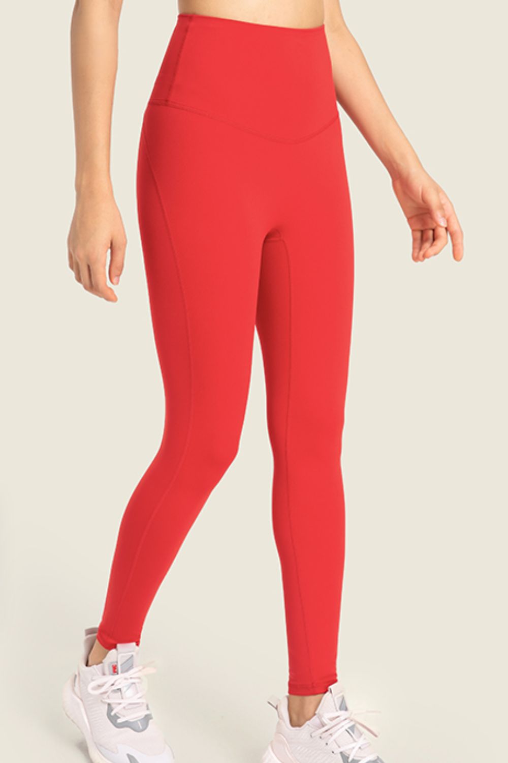 seamless high-rise wide waistband yoga leggings