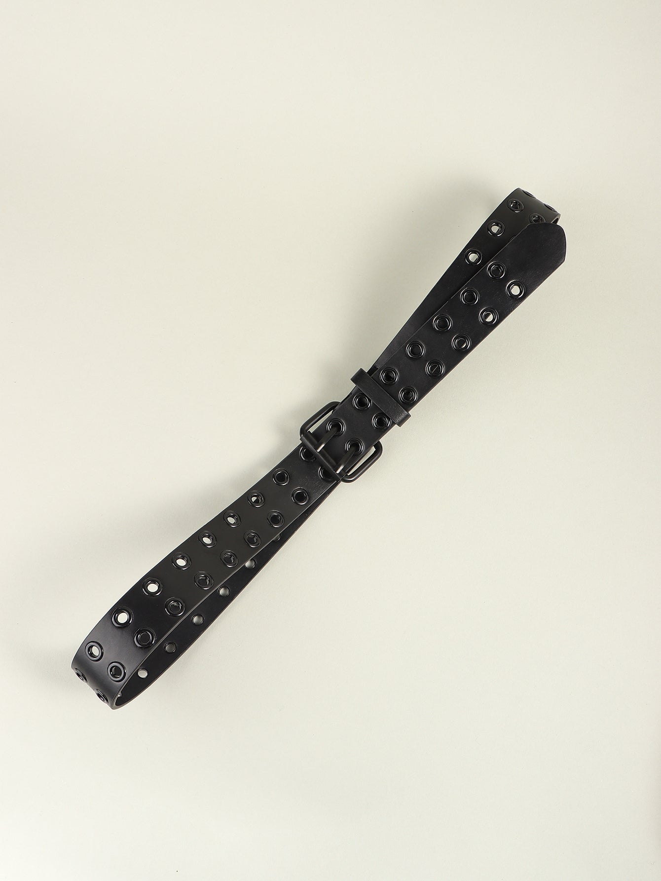 grommet pu leather belt