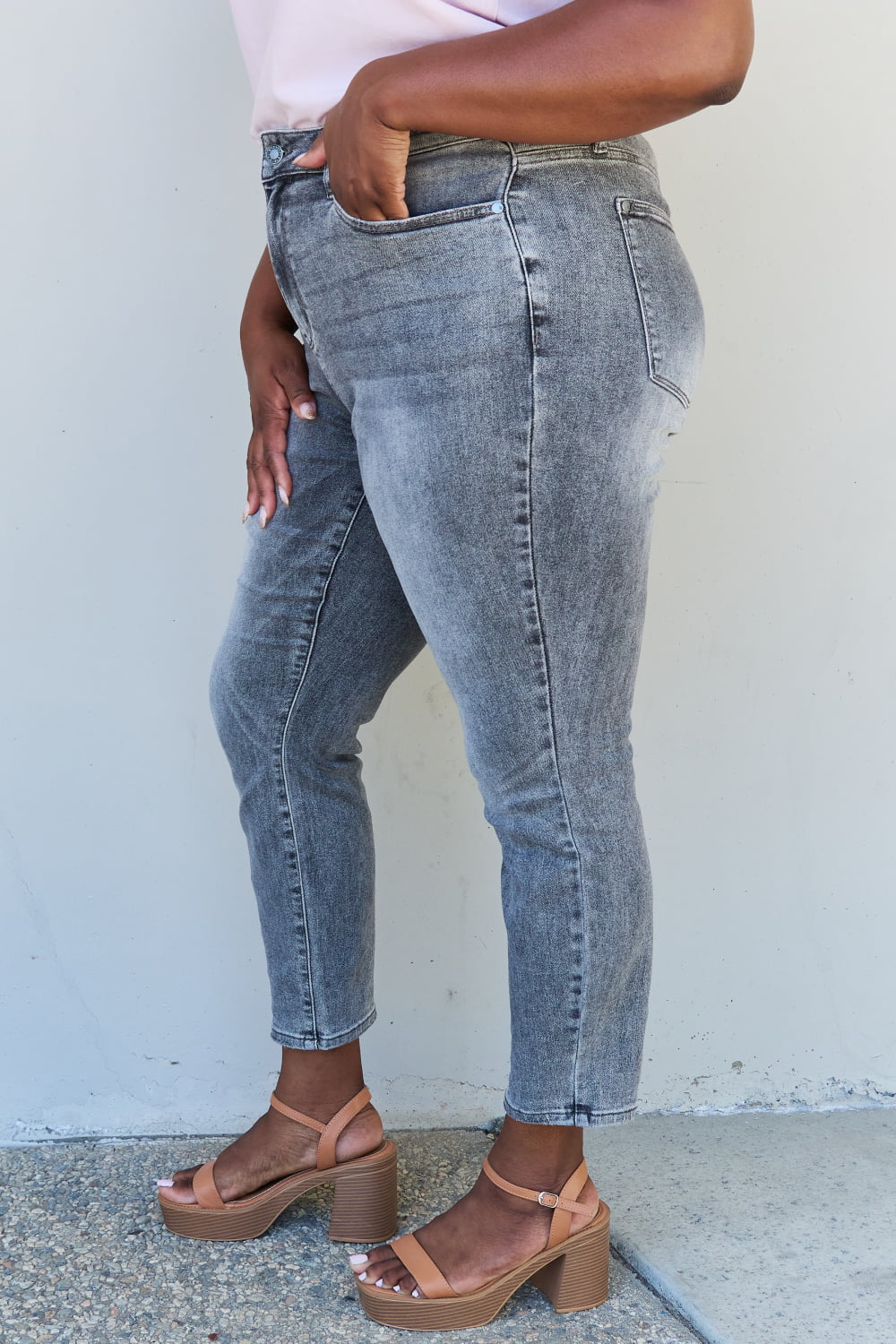 judy blue racquel full size high waisted stone wash slim fit jeans