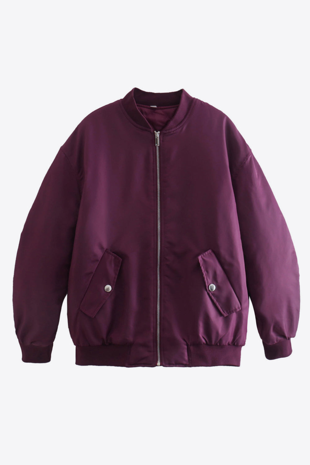 baseball collar zip-up jacket