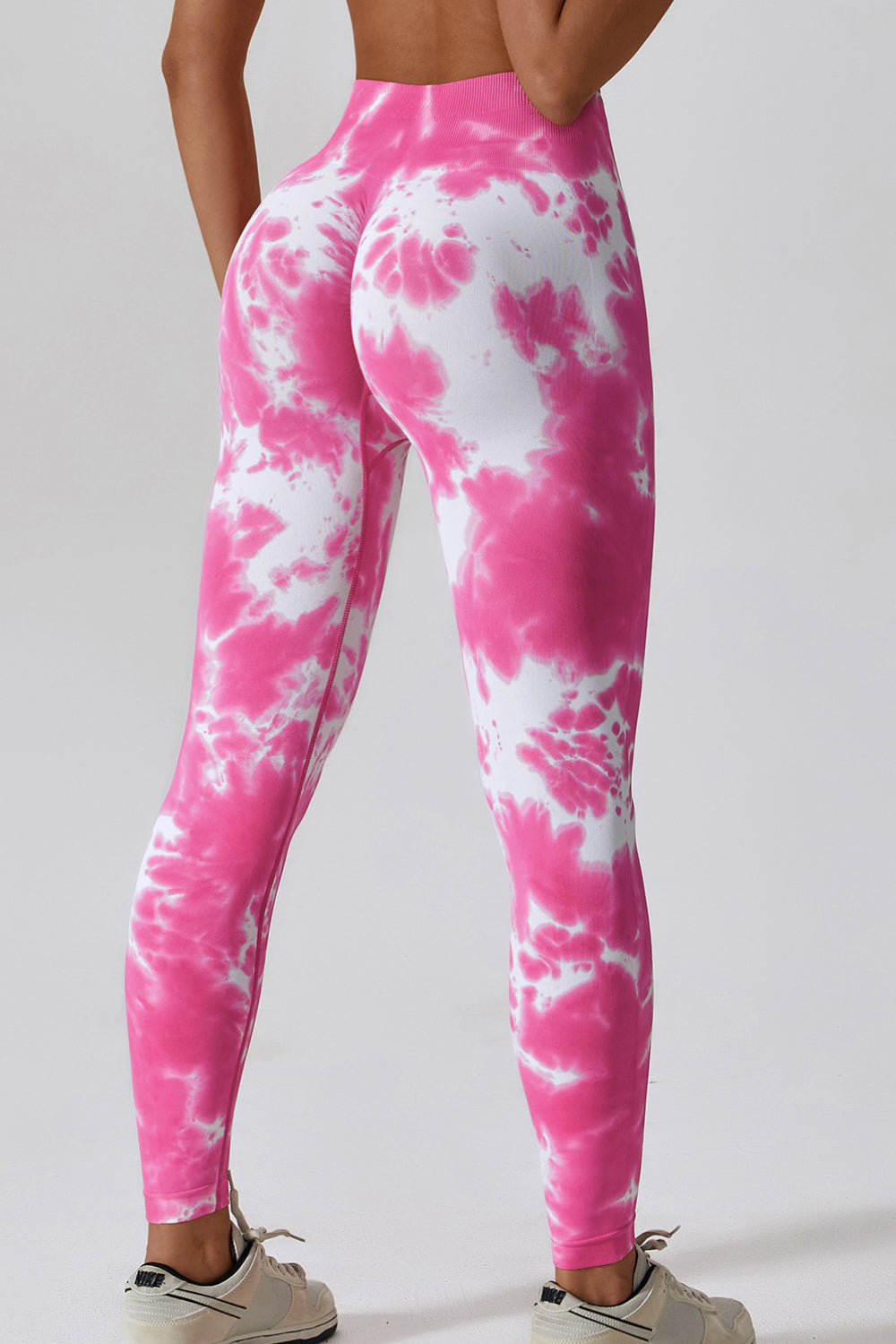 high waist tie-dye long sports pants