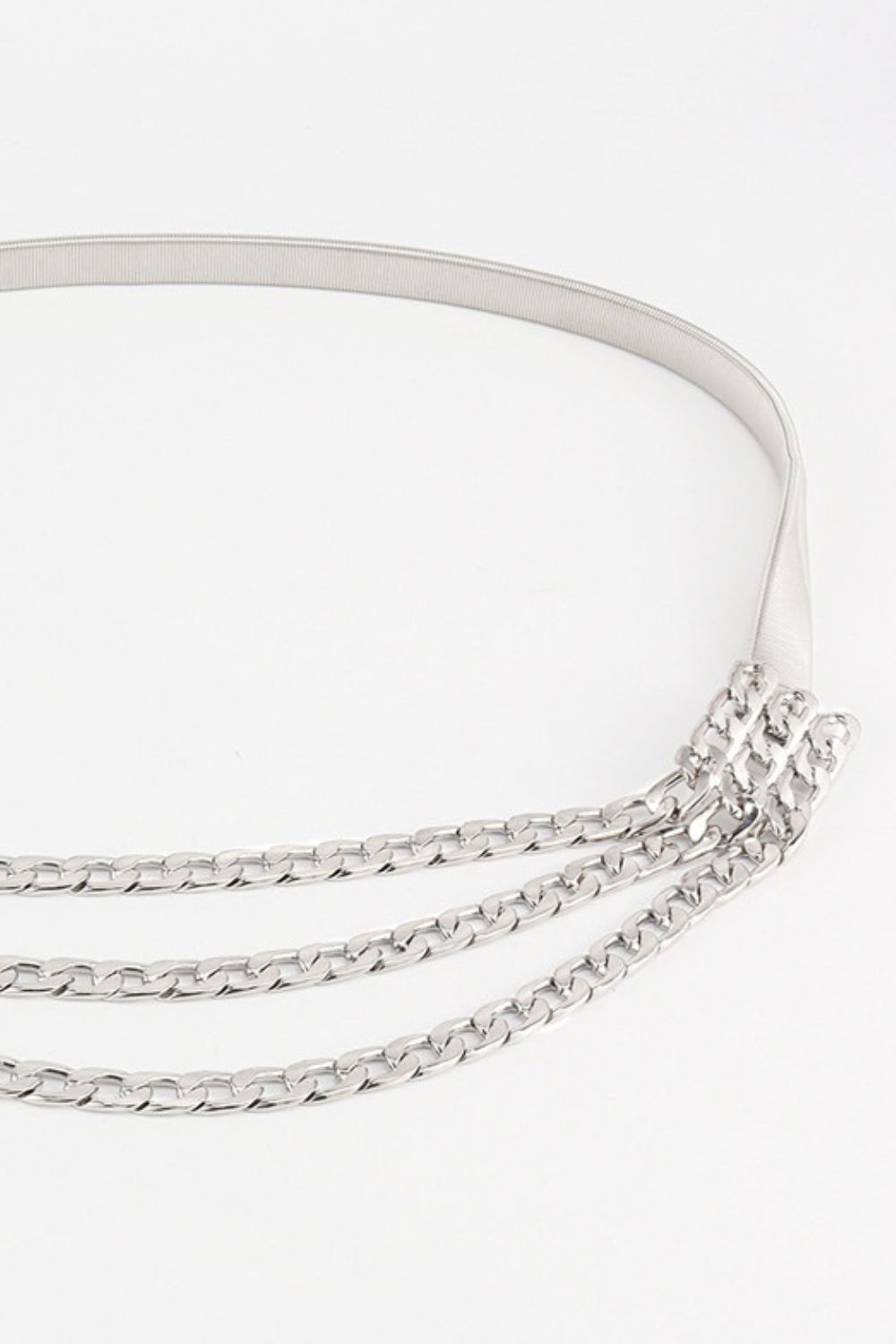 metal triple-layered chain belt